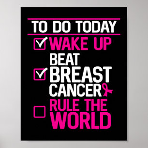 Poster Pour Faire Aujourd'Hui Battre Le Cancer Du Sein Rè