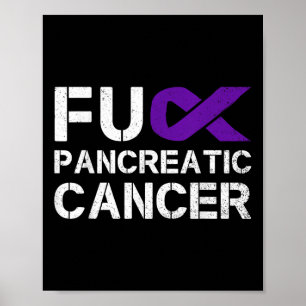 Poster Pour Fu Pancréatic Cancer Awareness Guerrier Purpl
