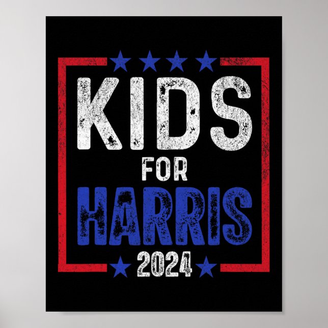 Poster Pour Harris Président Les Enfants Les Jeunes Enfan (Devant)