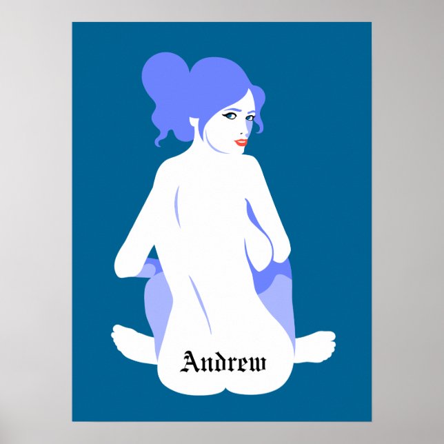 Poster pour hommes de timbre de tramp personnalisé (Devant)