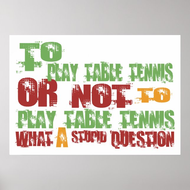 Poster Pour jouer au tennis de table (Devant)