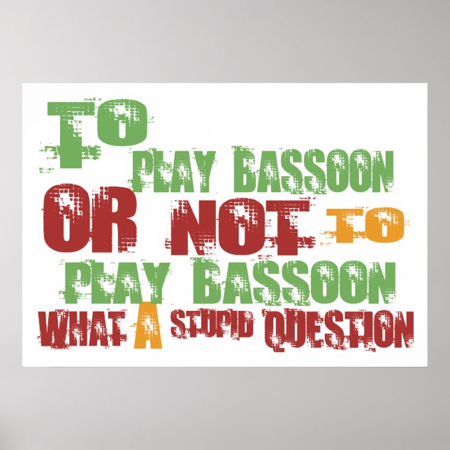 Poster Pour jouer Bassoon (Devant)