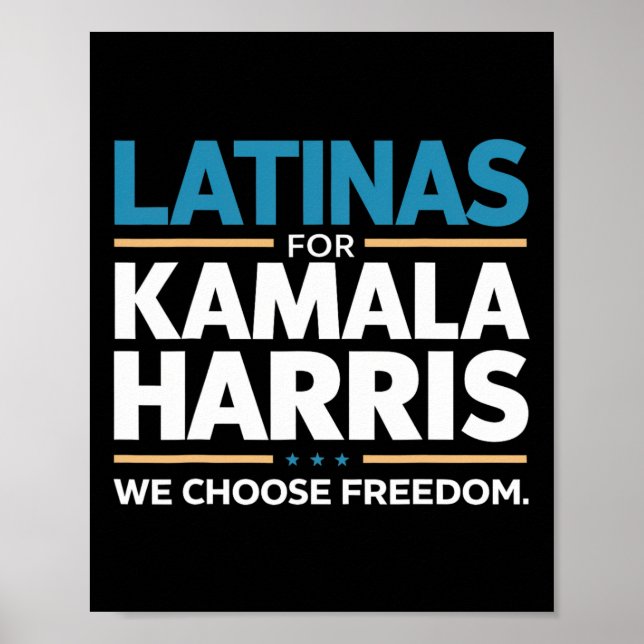 Poster Pour Kamala Harris 2024, nous choisissons la liber (Devant)