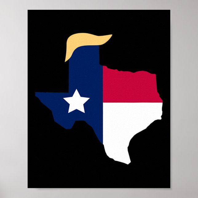 Poster Pour l'élection de Trump 2020 Texas Drapeau Trump  (Devant)