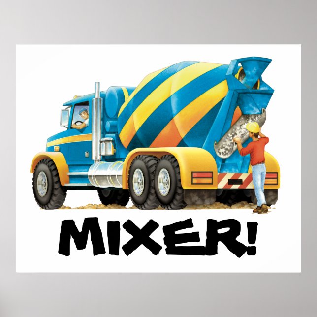 Poster pour les enfants Big Concret Mixer Construc (Devant)