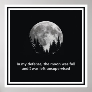 Poster Pour ma défense, la lune était pleine