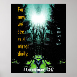 Poster Pour Maintenant Nous Voyons dans un Miroir Sombrem