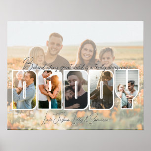 Poster Pour nous, vous êtes le monde papa Photo Collage P