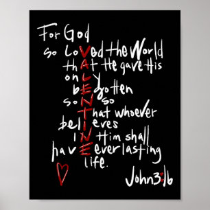 Poster Pour que Dieu aime tant le monde Jésus est mon Val