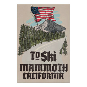 Poster Pour skier à Mammoth Californie
