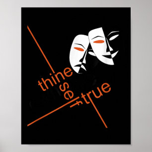 Poster Pour toi-même être vrai Shakespeare Citation à Shi