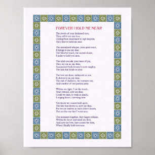 Poster Pour toujours me tenir près - Un poème d'amour - I