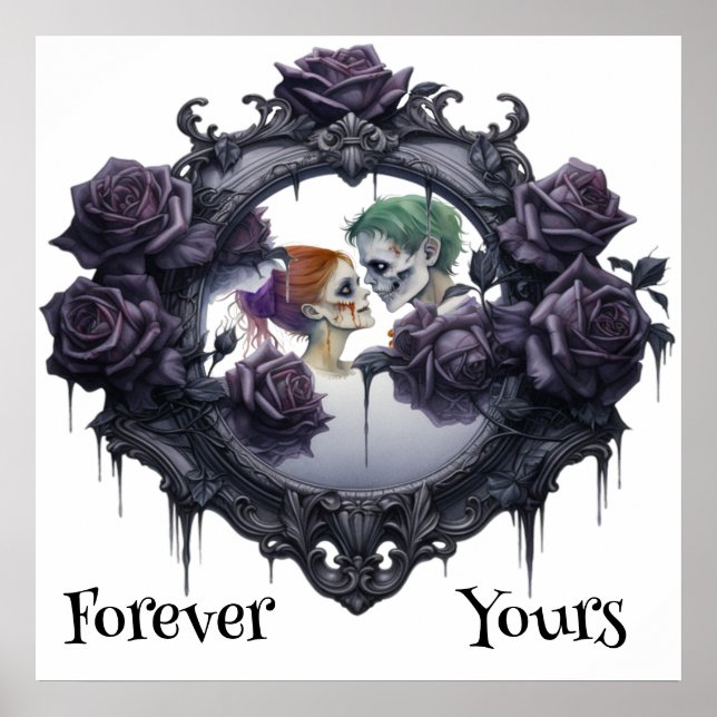 Poster Pour toujours ton amour de couple Zombie (Devant)