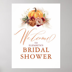 Poster Pour toute fête - Fleurs de Terracotta Rouille de 