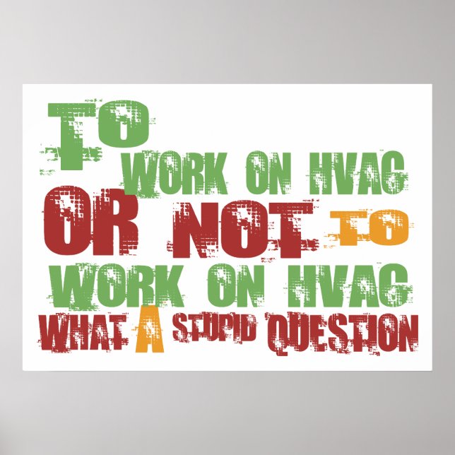Poster Pour travailler sur HVAC (Devant)