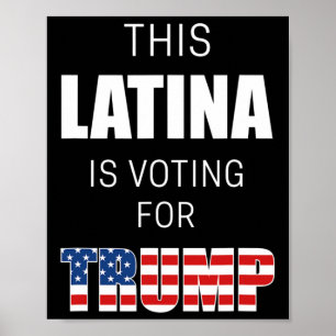 Poster Pour Trump 2020 Président Femmes hispaniques