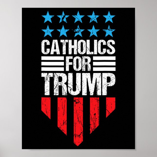 Poster Pour Trump 2024 : Chemises électorales Retro Usa D (Devant)