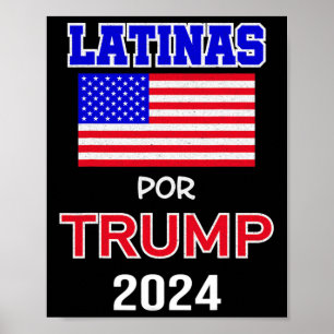 Poster Pour Trump 2024 Don Pro Trump - Latinas Por Trump