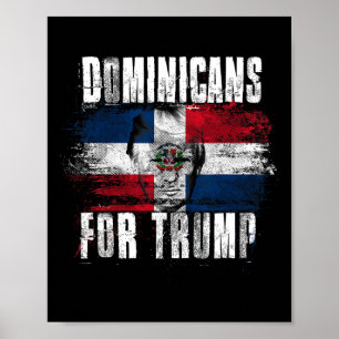 Poster Pour Trump American Dominican Republic Patriotic