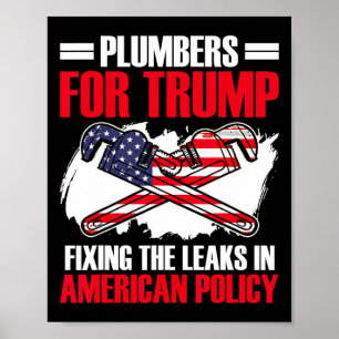 Poster Pour Trump Président Technologie de plomberie Élec