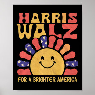 Poster Pour Une Amérique Plus Brighte Retro Soleil Pour E