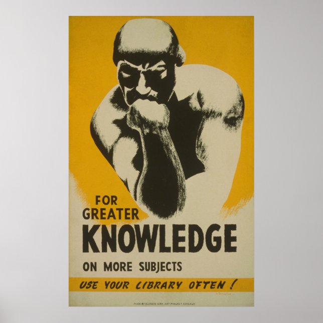 Poster Pour une plus grande bibliothèque de connaissances (Devant)
