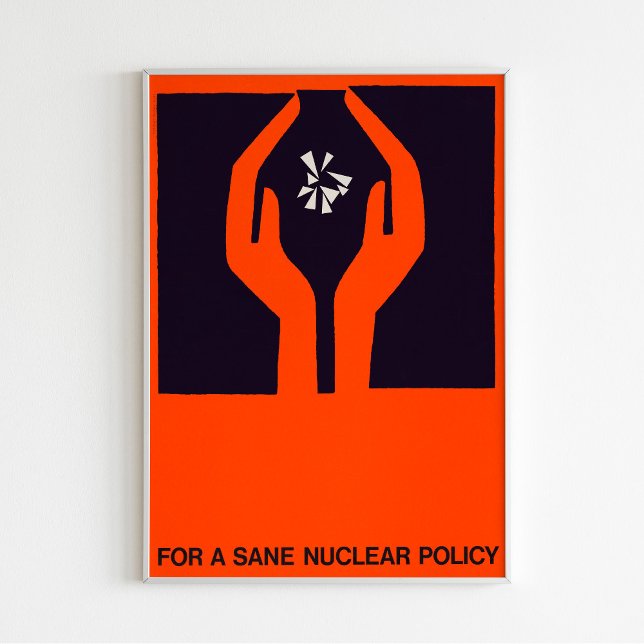 Poster "Pour une politique nucléaire à ciel ouvert" Rétro (Créateur téléchargé)
