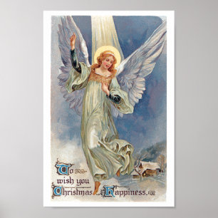 Poster Pour vous souhaiter Noël de cru de bonheur de Noël