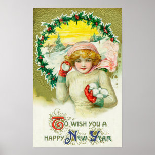 Poster Pour vous souhaiter une bonne année de Snowball co