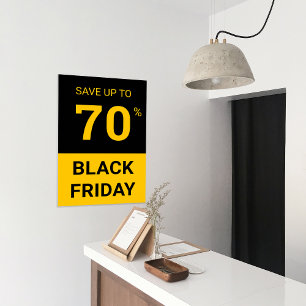 Poster Pourcentage personnalisé hors magasin Black Friday