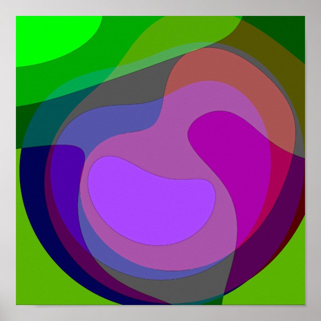 Poster Pourpre Et Vert 403 (Devant)