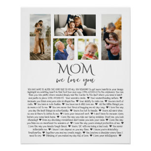 Poster Pourquoi nous vous aimons Maman Collage de photo