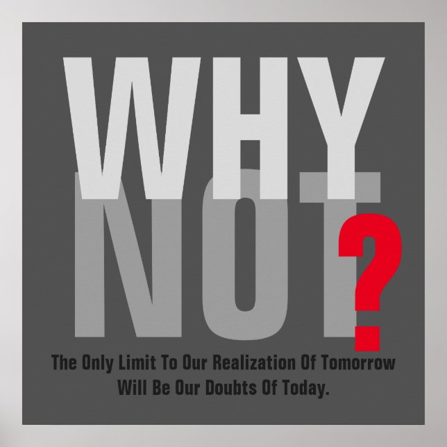 Poster Pourquoi Pas Des Possibilités Inspirationnelles Mo (Devant)