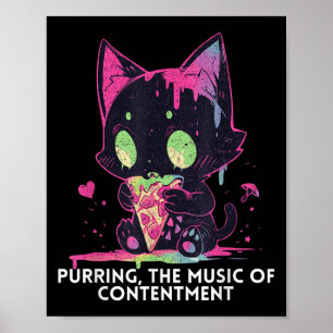 Poster Poursuivre La Musique De Contentement Mignons Amus