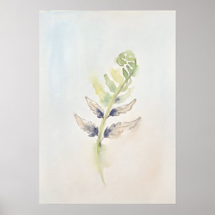 Poster Pousse Verte Nouveaux Débuts Art Spirituel pour le