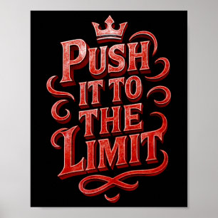 Poster Poussez-Le À La Limite Gym Workout Bodybuilding Qu