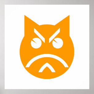 Poster Pouting Emoji Cat
