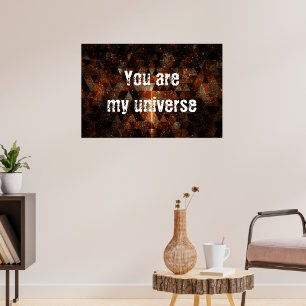 Poster Poutre dorée dans un univers géométrique scintilla