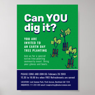 Poster Pouvez-vous le creuser arboriculture événement jou