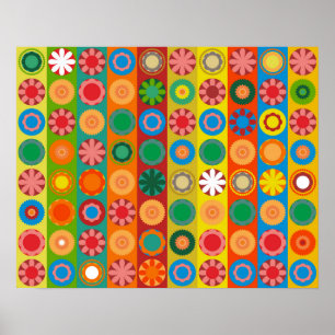 Poster Pouvoir des fleurs en rangées