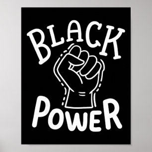 Poster Pouvoir Noir Droits Civiques Fierté Afro-Américain