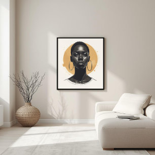 Poster Pouvoir Tranquille – Portrait Afrocentrique V