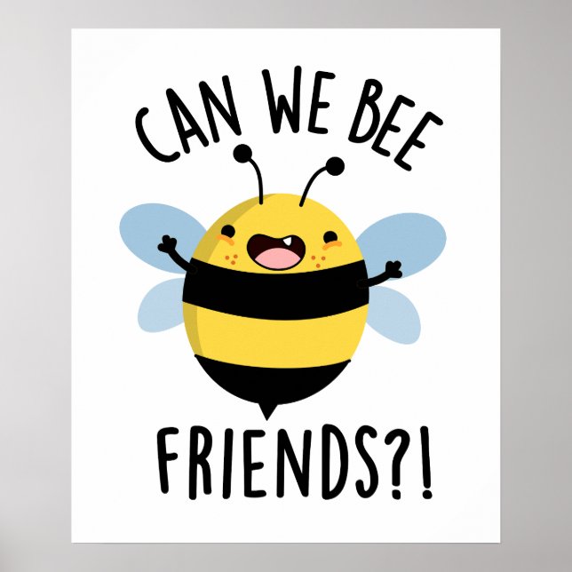 Poster Pouvons-nous être amis amusant jeu de mots (Devant)
