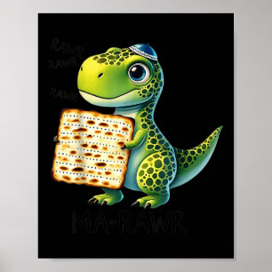 Poster Pover Maror Ma rugissement Dinosaur Drôle Poisson