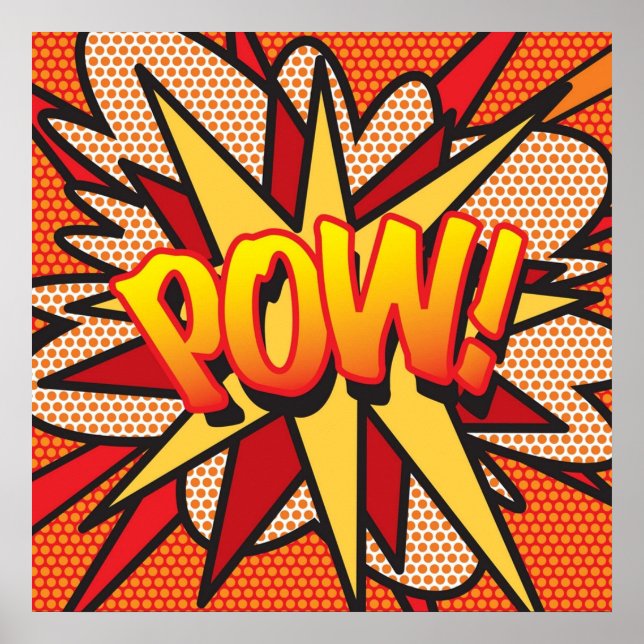 Poster POW Comic Book Pop Art tendance Fun (Devant)