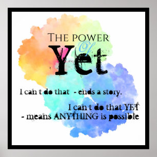 Poster Power of yet motivational