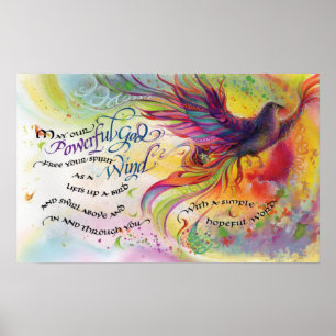 Poster Powerful God, 20"x12.5", Print