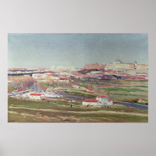 Poster Pradera de San Isidro et Palacio Real (Devant)