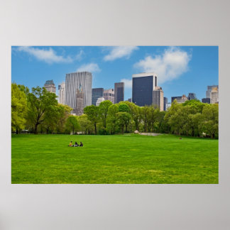 Poster Prairie des moutons de printemps