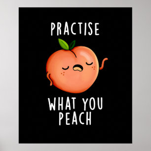 Poster Pratiquez ce que vous brossez Positif Fruit Pun Da